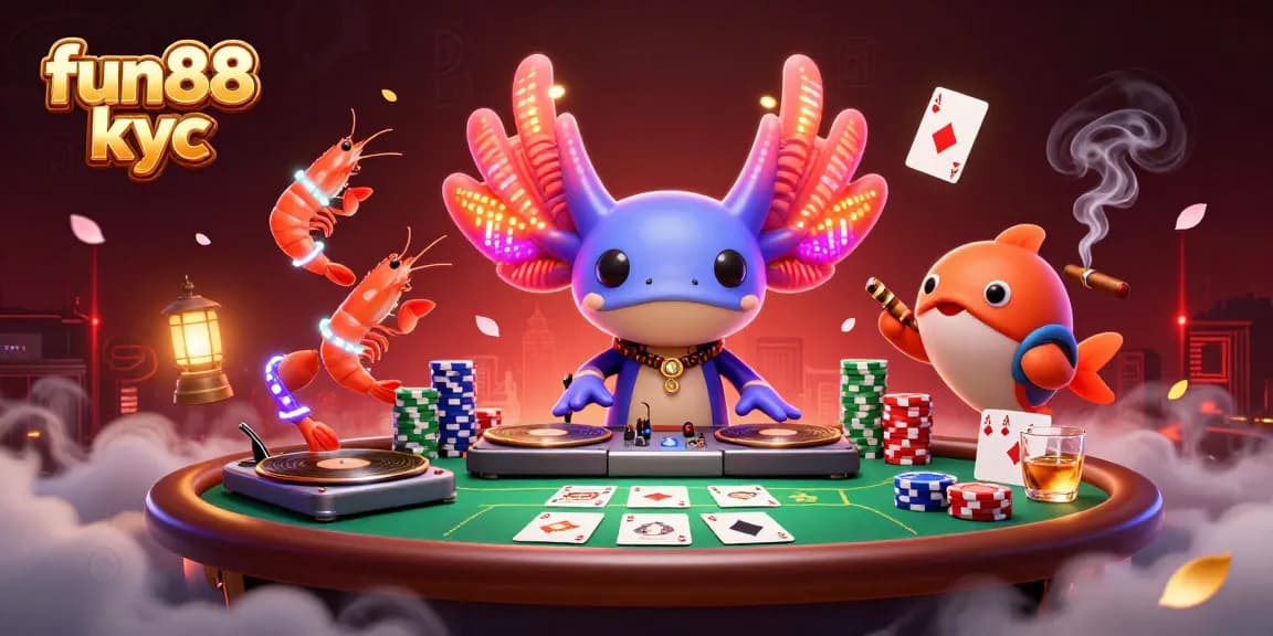 Thưởng thức cá cược hấp dẫn tại fun88 kyc với điệu nhảy của các nhân vật thú vị và các biểu tượng trò chơi.