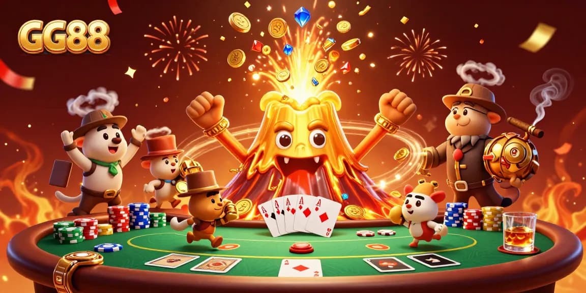 Experience exhilarating wins at GG88 with animated treasures, dynamic poker setups, and festive celebrations!