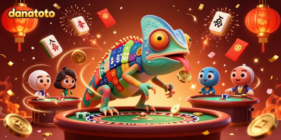 Experience thrilling gameplay with danatoto in a vibrant 3D casino scene bursting with excitement.
