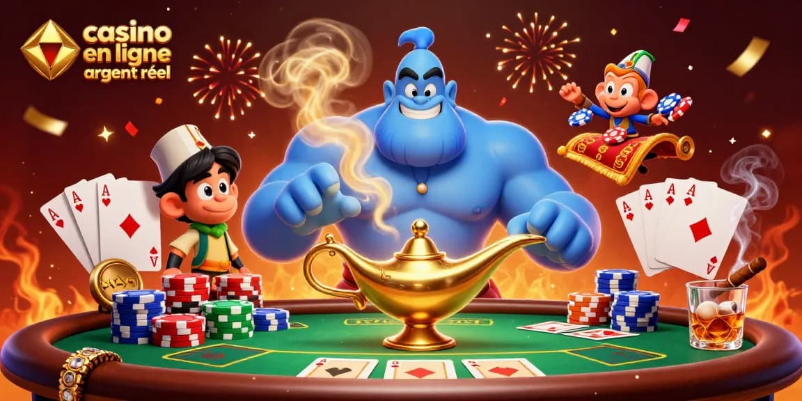 Gagnez gros sur casino en ligne argent réel avec des personnages colorés et des jetons de poker.