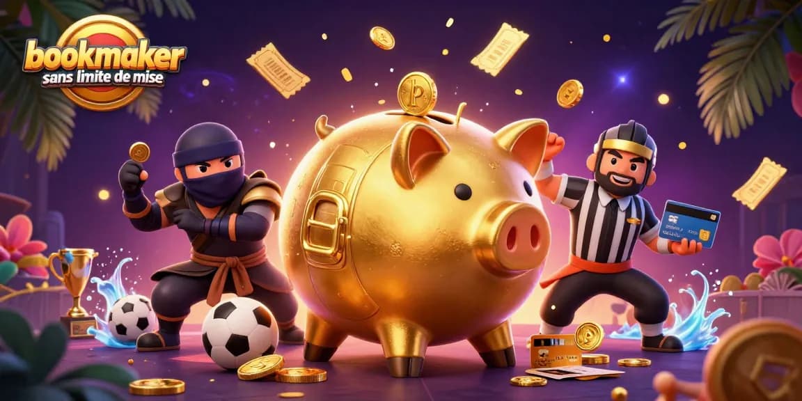 Profitez d'une expérience de paris avec bookmaker sans limite de mise, illustrée par un sumo vibrant.