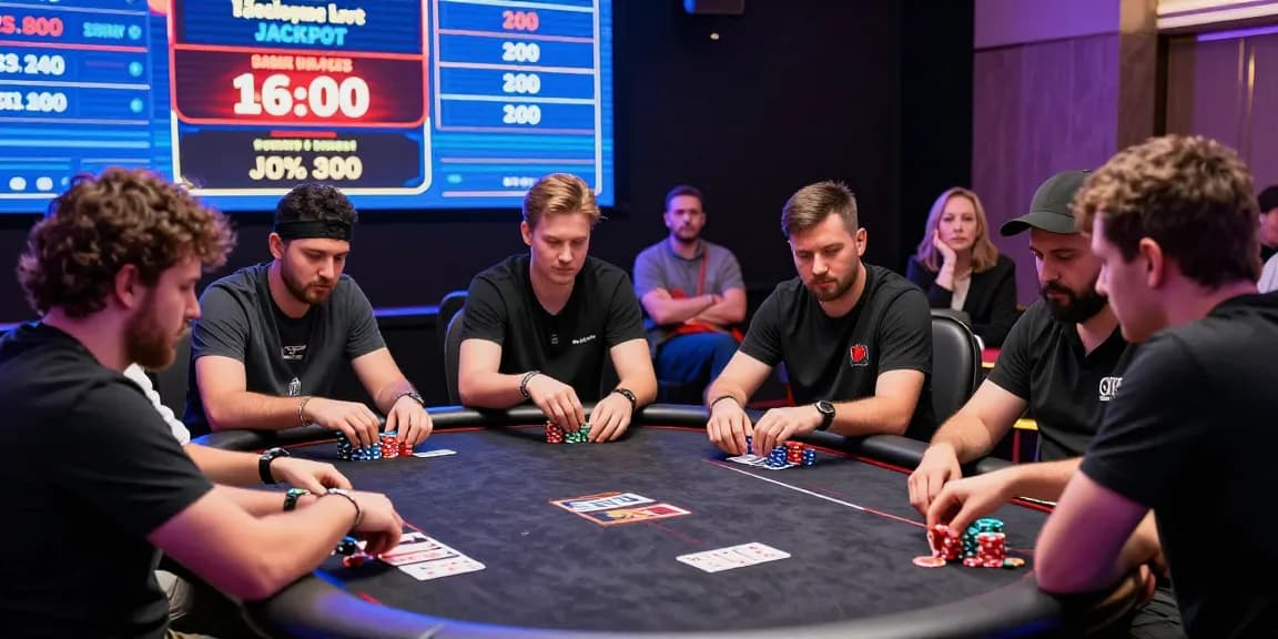 Dewapoker Live Jackpot poker tournament scene filled with excited players and spectators.