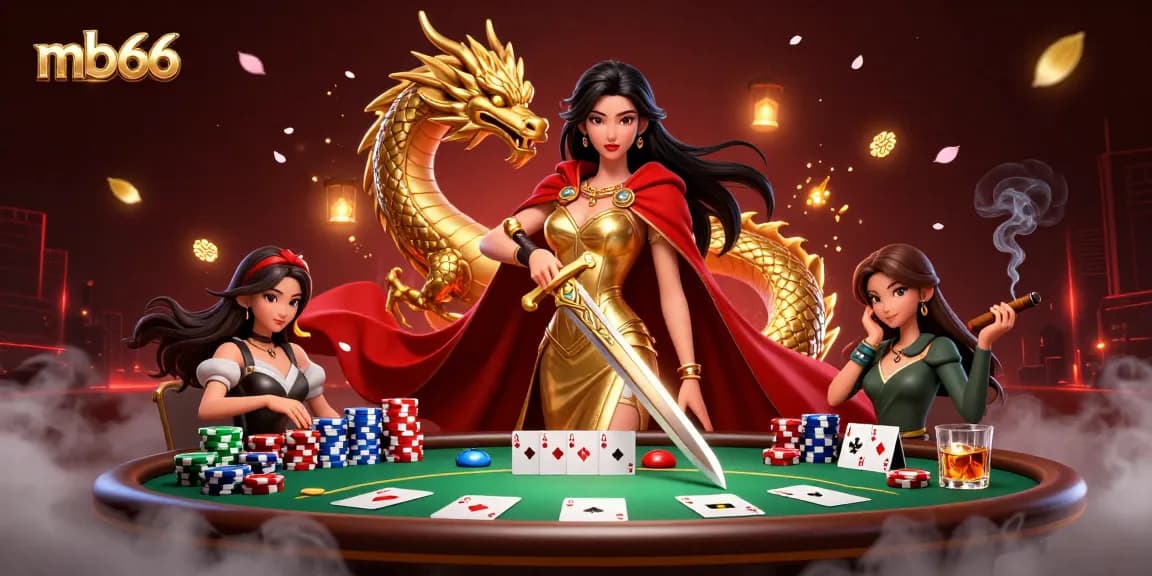 Experience excitement at mb66 with a dynamic 3D poker scene featuring vibrant characters and colorful chips