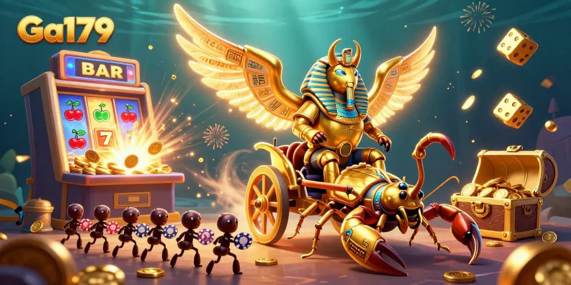 Experience Ga179's thrilling casino action with a vibrant scene of gaming excitement and rich details.