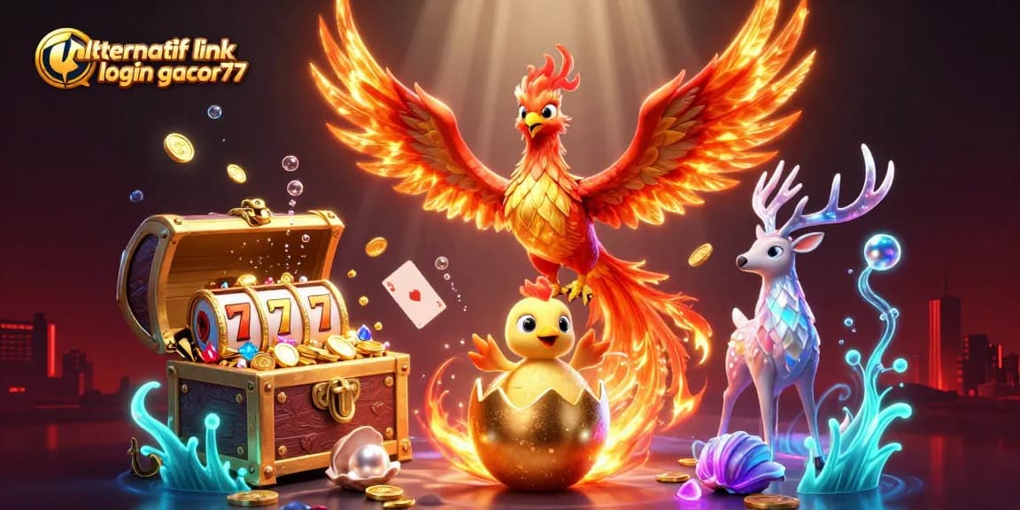 Engage with alternatif link login gacor77 and experience thrilling slots action in a vibrant casino scene.