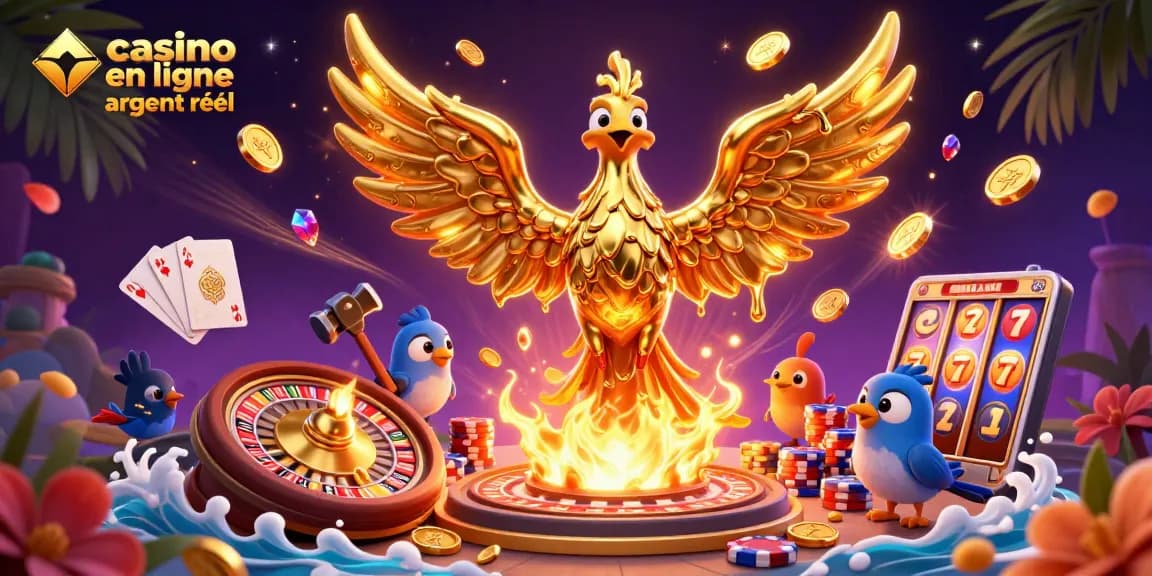 Gagnez avec casino en ligne argent réel grâce à cette illustration captivante de jeux de casino.