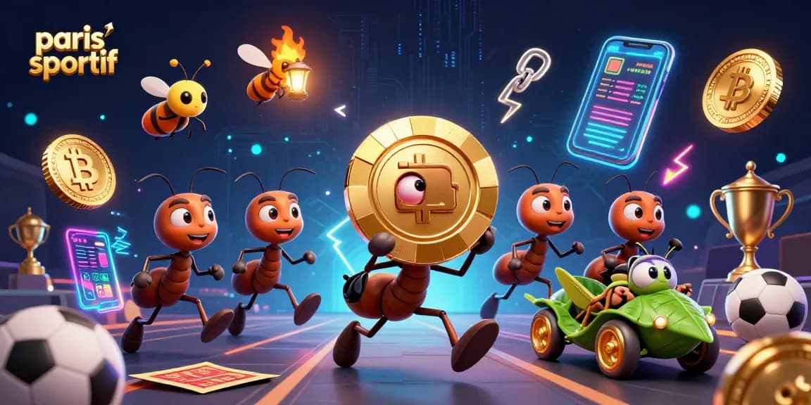 Les stratégies des paris sportifs sont mises en avant avec des personnages en 3D dans leurs aventures.