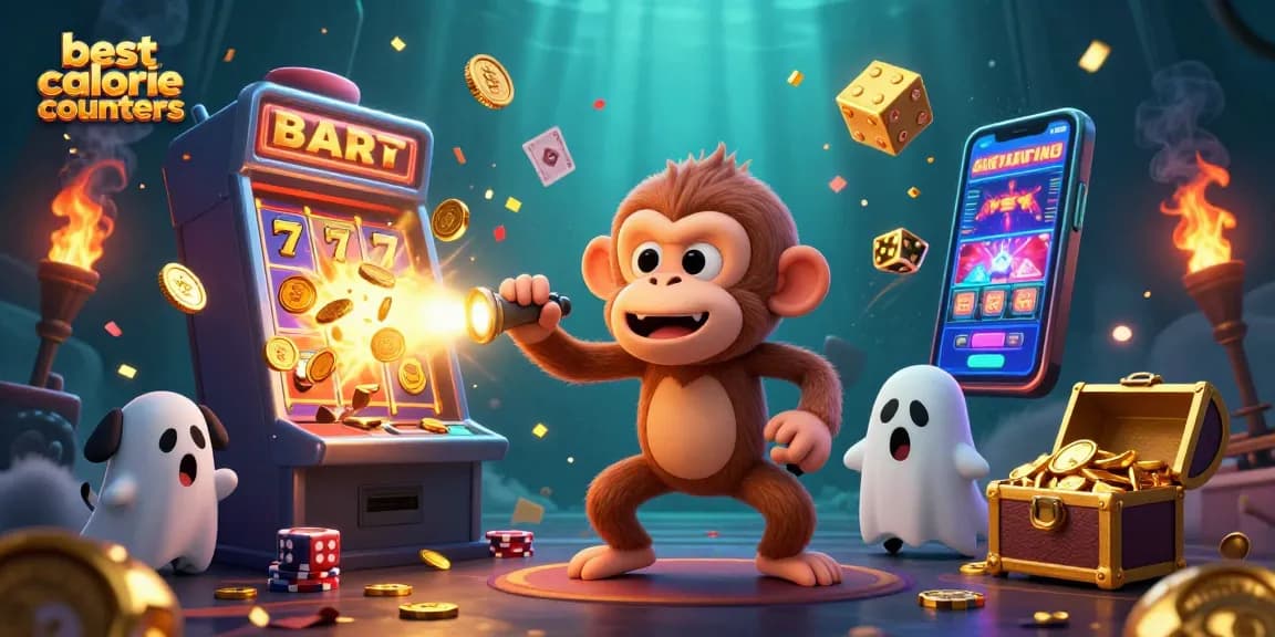 Engage with the best calorie counters as a playful ghost-hunter puppy tracks a mischievous monkey juggling casino treasures.