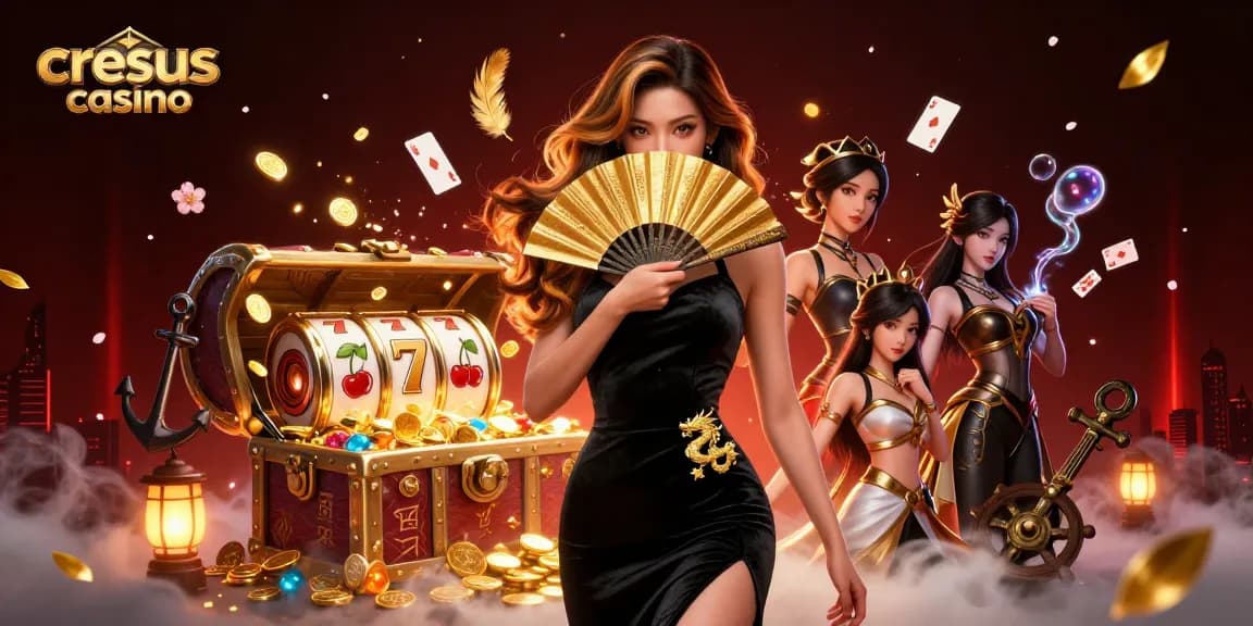 Vivez des jeux palpitants au casino Cresus avec des personnages 3D vibrants et des éléments de casino riches.