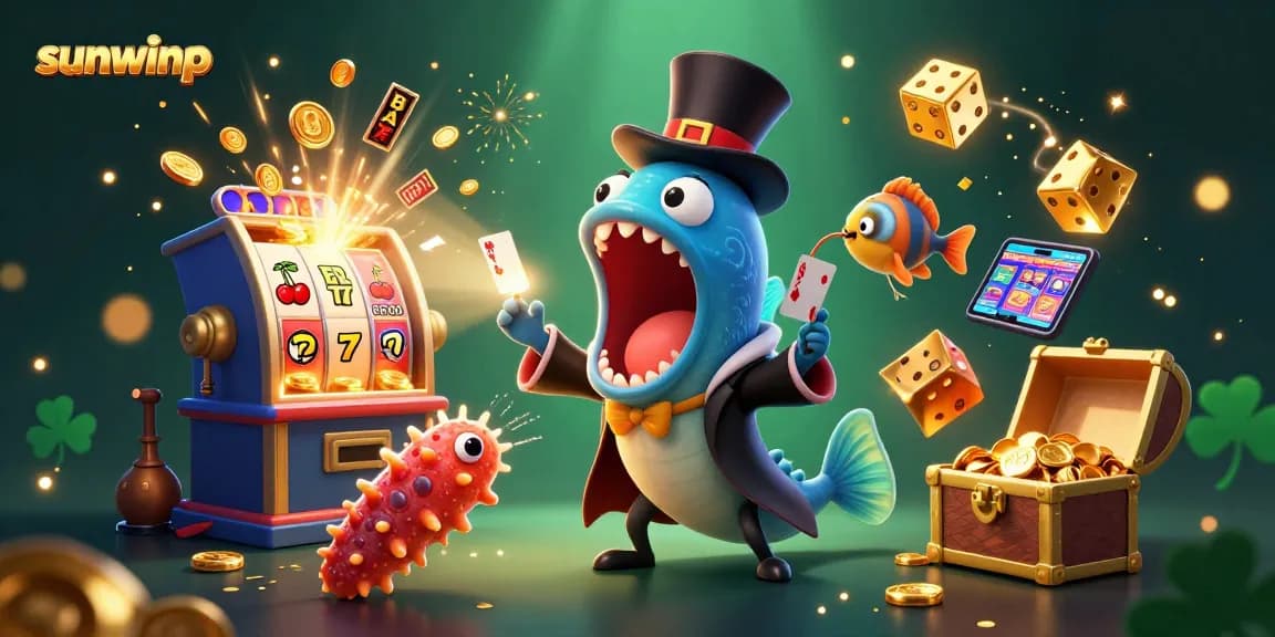Experience exciting card tricks in sunwinp's vibrant casino scene with unique, dynamic characters.