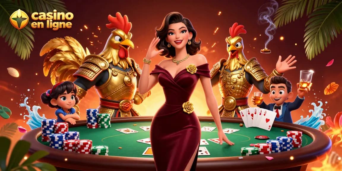 Découvrez l'excitation du casino en ligne avec des personnages époustouflants et des éléments de jeu vibrants.