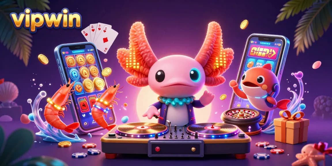 Experience the excitement of vipwin with a vibrant underwater casino party featuring dynamic gaming elements and colorful characters.