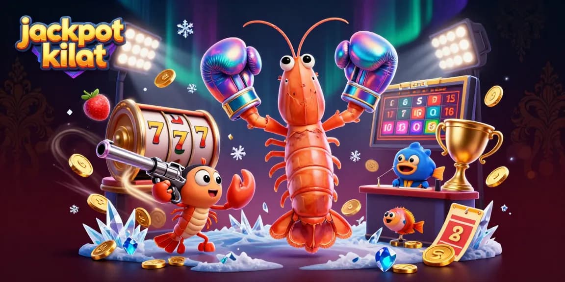 Engage in jackpot kilat excitement surrounded by dynamic slot symbols and vibrant gaming elements.