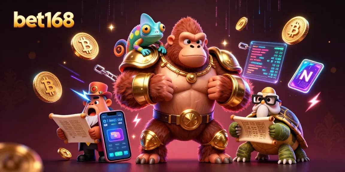 Play and win big at bet168 with dynamic casino characters and vibrant gambling elements.