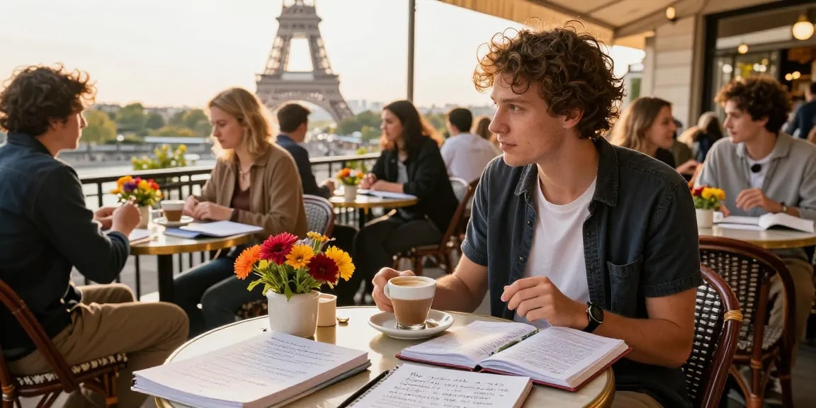 Sumérgete en cursos de francés en Francia mientras disfrutas de la cultura del café.