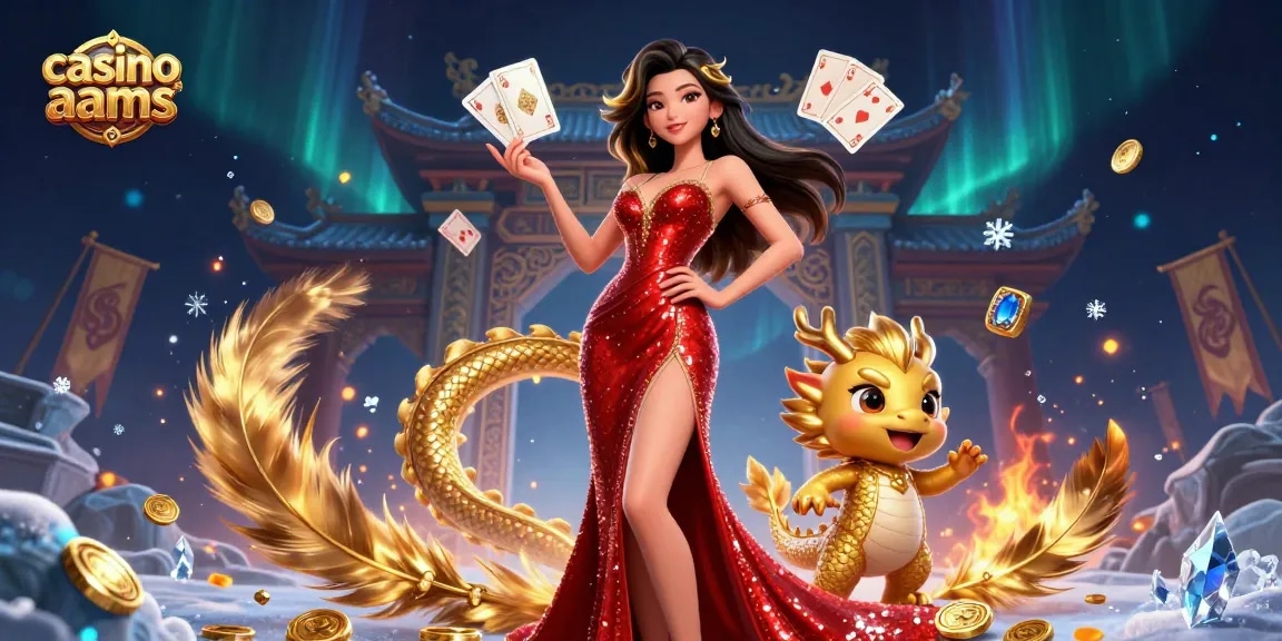 Partecipa a giochi entusiasmanti nei casino non aams con la graziosa donna asiatica e la mascotte del drago dorato.