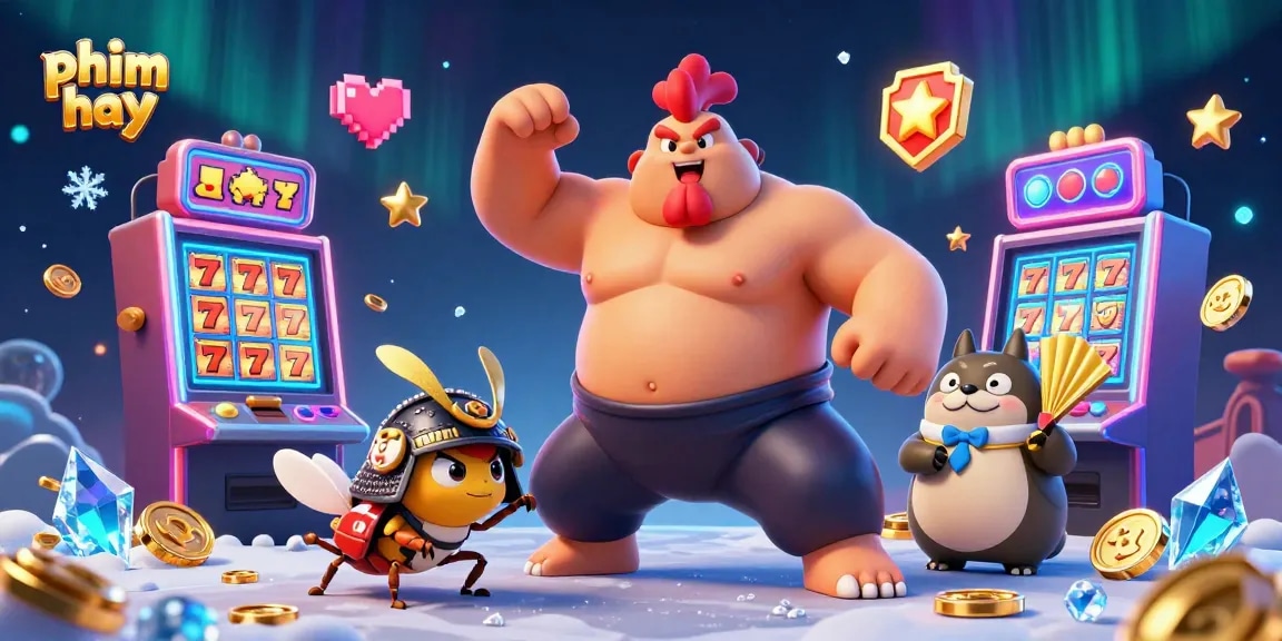 Engage with phim hay content while enjoying an energetic casino scene of a sumo wrestler and samurai cricket!