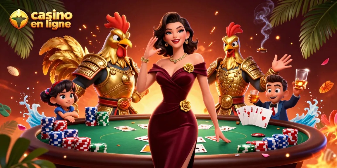 Découvrez l'excitation du casino en ligne avec des personnages époustouflants et des éléments de jeu vibrants.