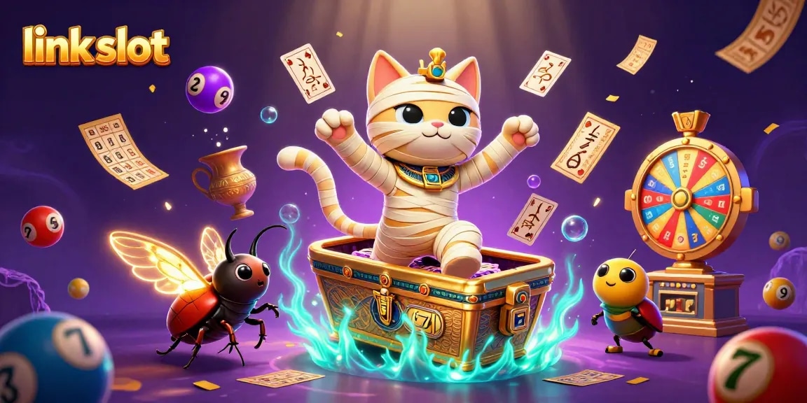 Permainan slot menarik di link slot dengan karakter kucing mumia dan efek visual menakjubkan.