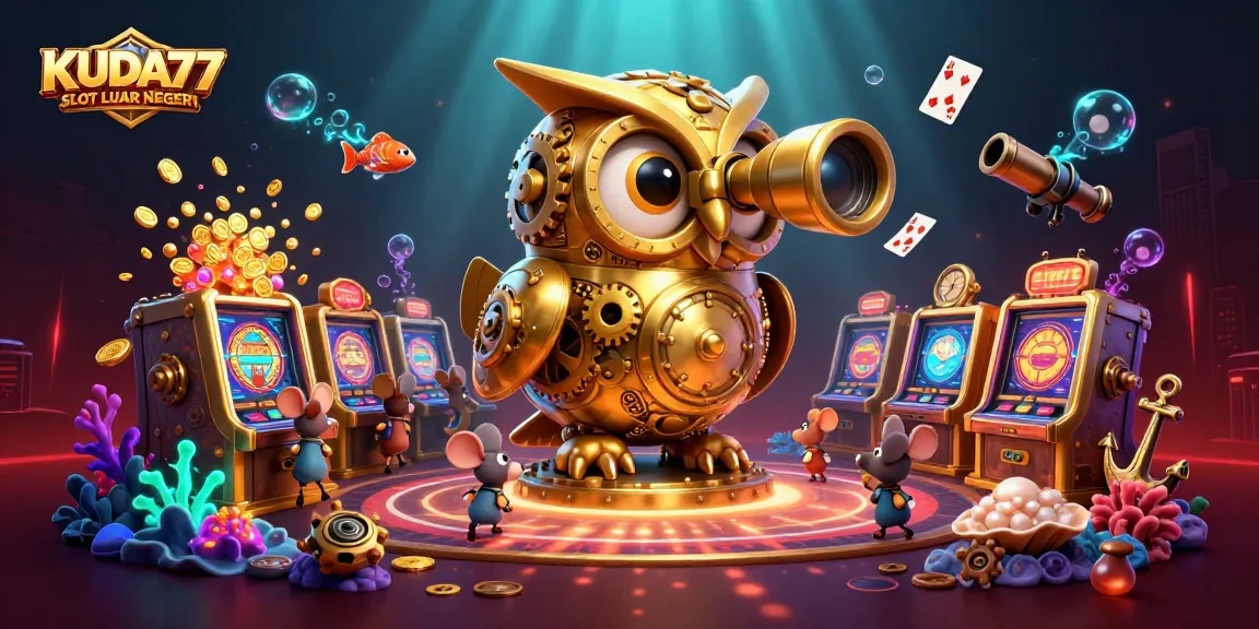 Menangkan jackpot di KUDA77 SLOT LUAR NEGERI dengan gambar ilustrasi 3D menarik dari kasino.