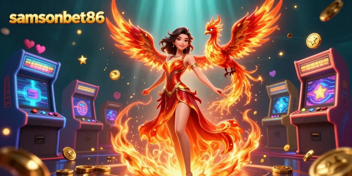 Engage with samsonbet86 in a fiery casino realm filled with vibrant game elements and magical energy.