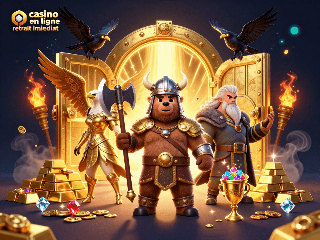 Casino en ligne retrait immédiat : répandez l'or avec des ours et des aigles dans un univers de jeux