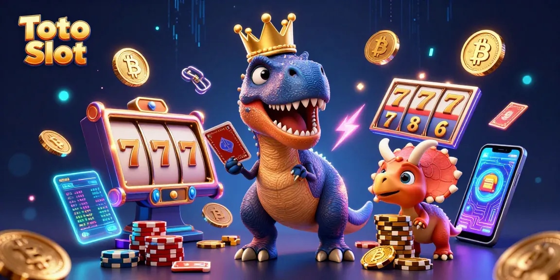 Toto Slot menghadirkan T-Rex ramah yang bergaya, dibantu pterosaurus, dalam permainan slot yang menggembirakan.