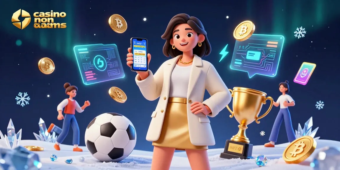 Scena coinvolgente che mostra una bella donna asiatica che promuove i casino non AAMS con un'app di scommesse sportive.
