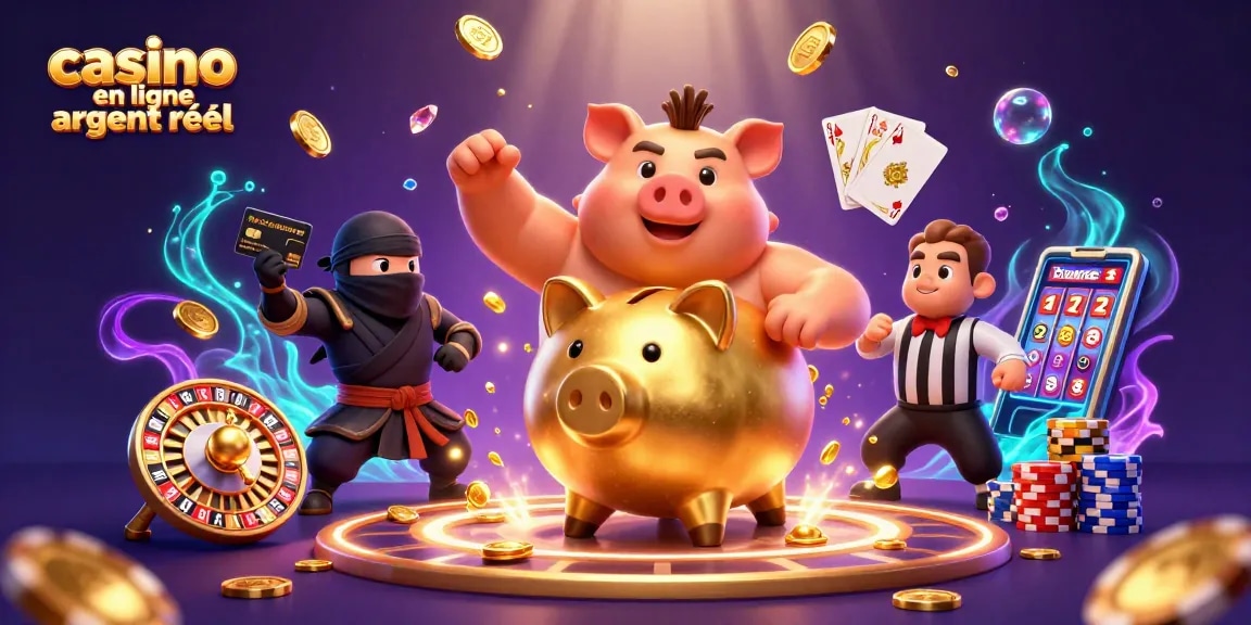 Plongez dans l'univers des jeux avec casino en ligne argent réel et un combat épique entre tirelire sumo et guerrier ninja.