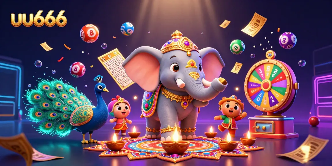 Experience thrilling gameplay at uu666 with a vibrant 3D cartoon illustration of exotic characters and gaming elements.