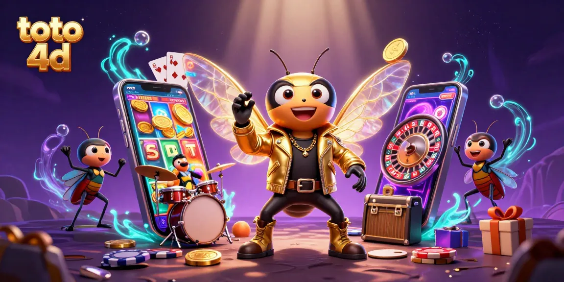 Experience the thrill of toto 4d with a dynamic rock star scene showcasing exciting gaming elements.
