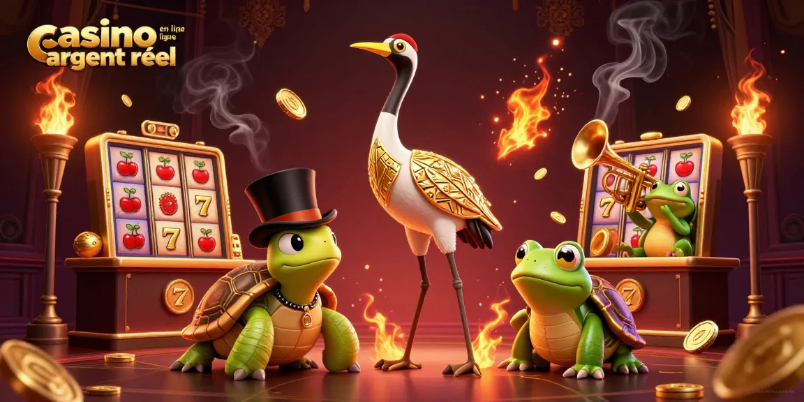 Jouez à des jeux excitants de casino en ligne argent réel avec cette illustration dynamique.