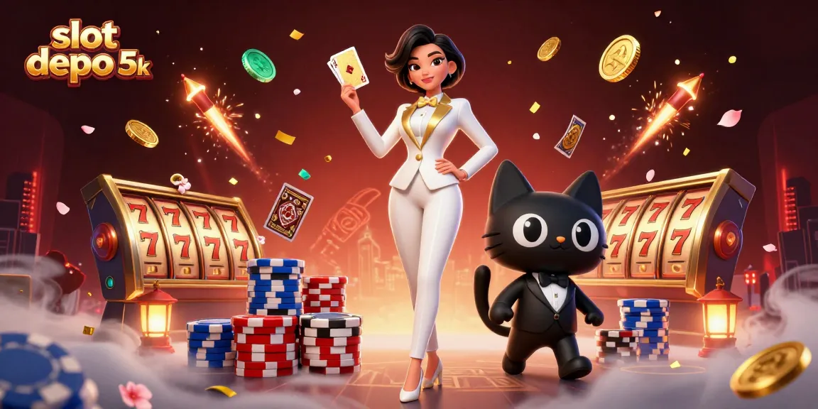 Experience the excitement of slot depo 5k with engaging 3D casino characters and vibrant game elements.