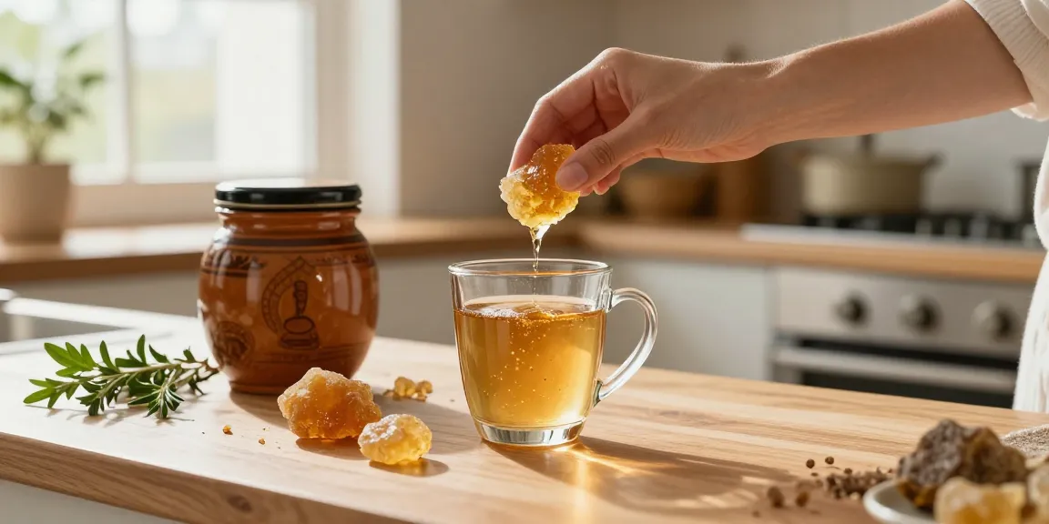 Buy shilajit resin for wellness in a cozy kitchen environment.