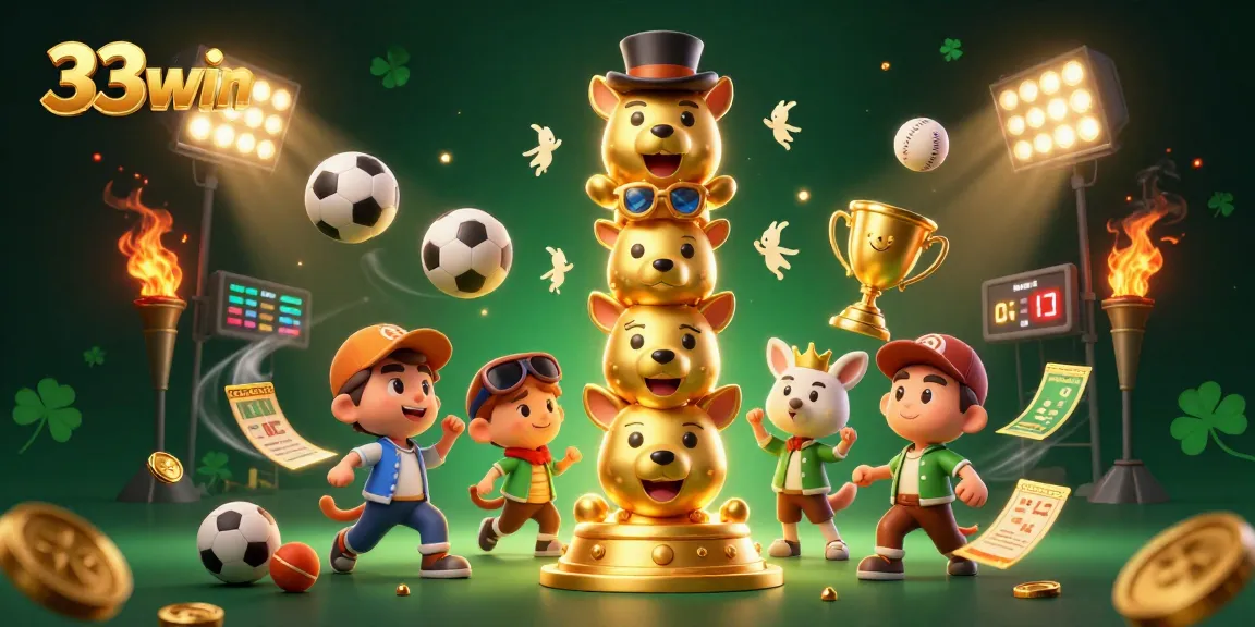 Experience thrilling betting at 33win with dynamic sports elements and a vibrant casino backdrop.