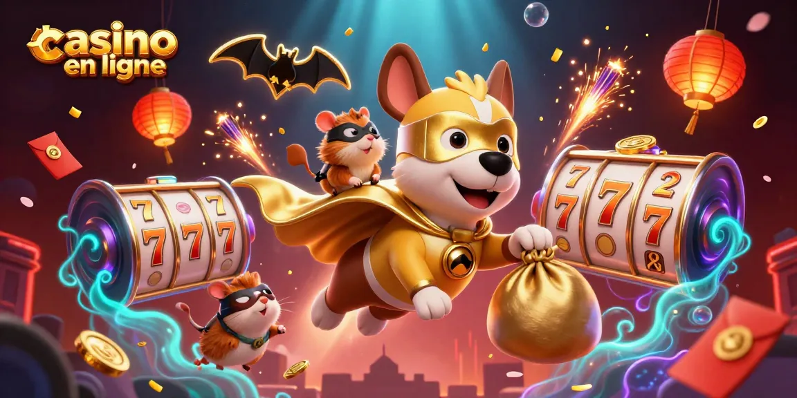 Participez à des gains palpitants au casino en ligne avec des personnages vibrants et des éléments de jeu festifs.