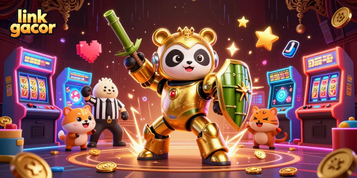 Experience vibrant gameplay with link gacor in this dynamic casino-themed scene filled with excitement.
