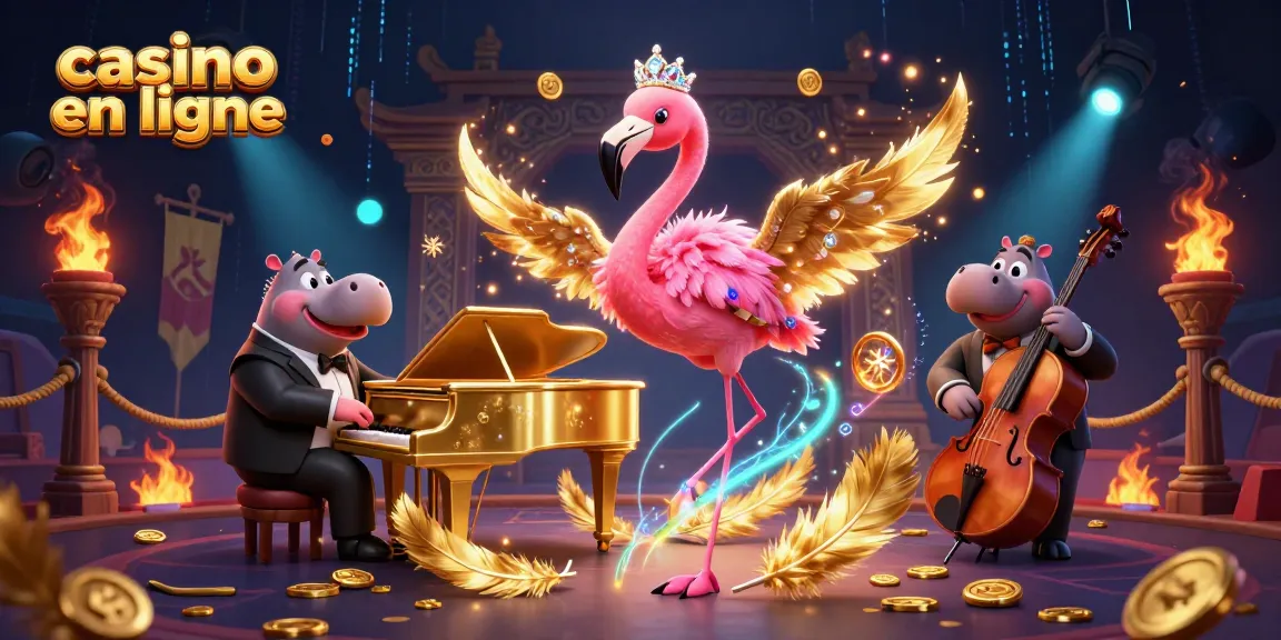 Jouez dans un casino en ligne avec des moments festifs illustrés par des personnages animés et des éléments de jeu captivants.