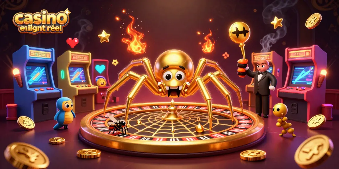 Casino en ligne argent réel : Mise en scène captivante avec des éléments de jeu et des personnages animés.