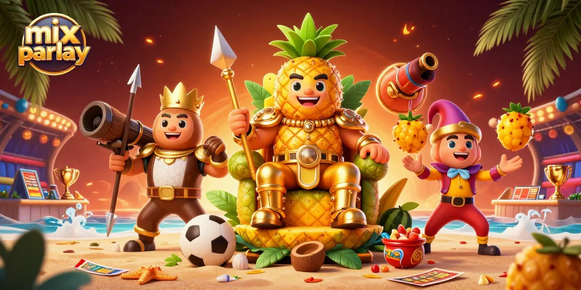 Engage in mix parlay betting with vibrant casino elements and dynamic sports symbols.