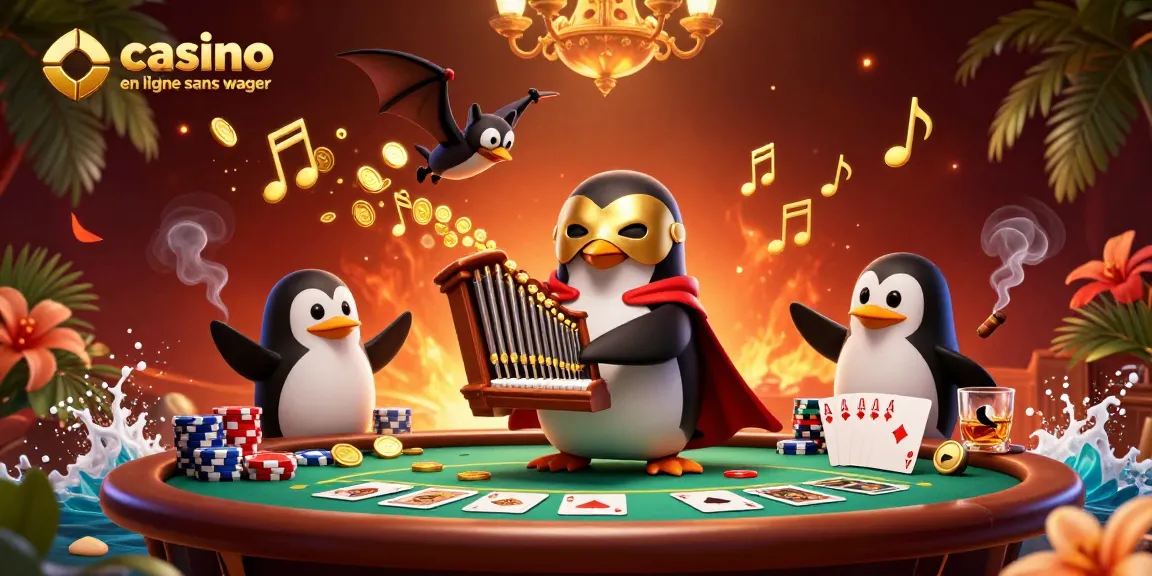 Jouer à des jeux de poker sur un casino en ligne sans wager avec des éléments de jeux colorés et festifs.
