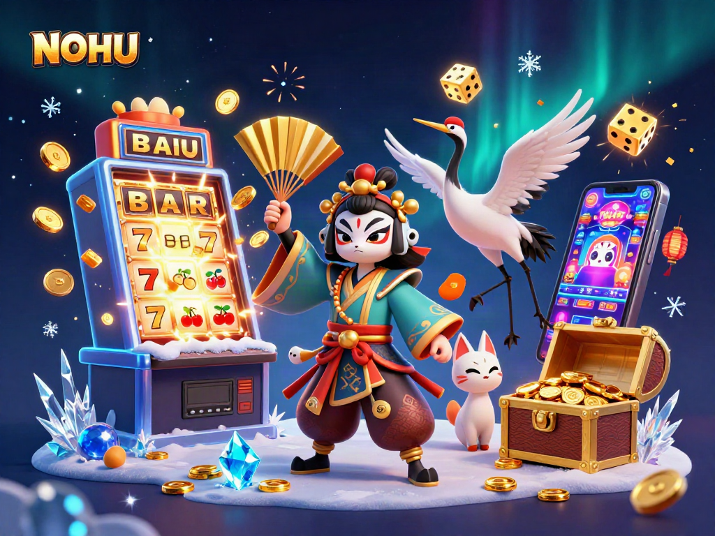 Engage with NOHU's vibrant casino world featuring jackpots, lively characters, and dynamic gameplay.