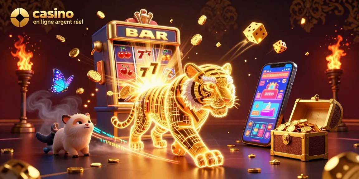 Jouez au casino en ligne argent réel avec un tigre lumineux et des jackpots explosifs, offrant une expérience immersive.