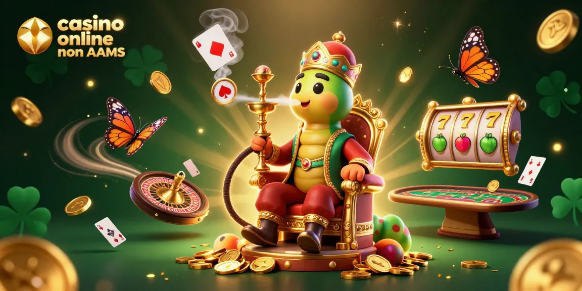 Gioca a casino online non AAMS con simboli di poker e un maestro fumatore