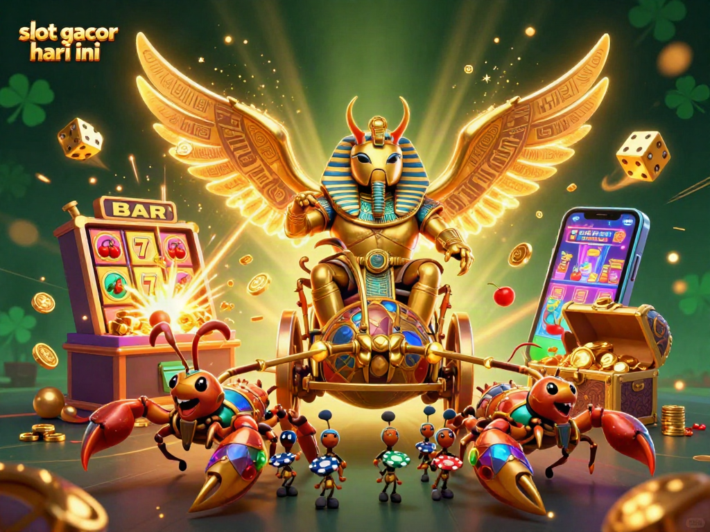 Slot gacor hari ini menggambarkan petualangan seru dengan karakter menarik dan simbol kasino.