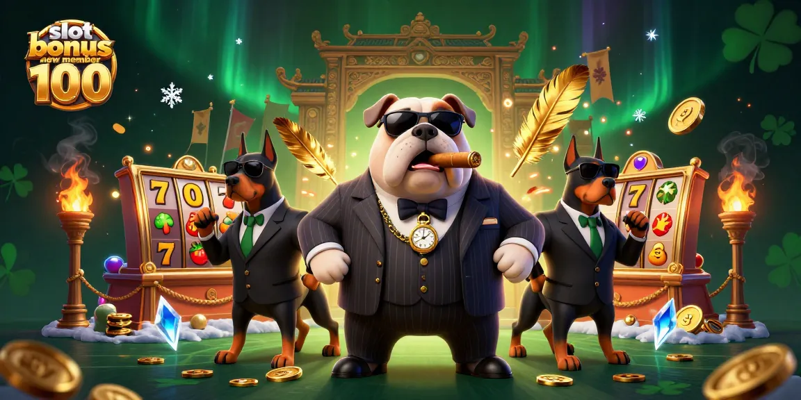 Win big with slot bonus new member 100 in a vibrant casino scene featuring dynamic characters.