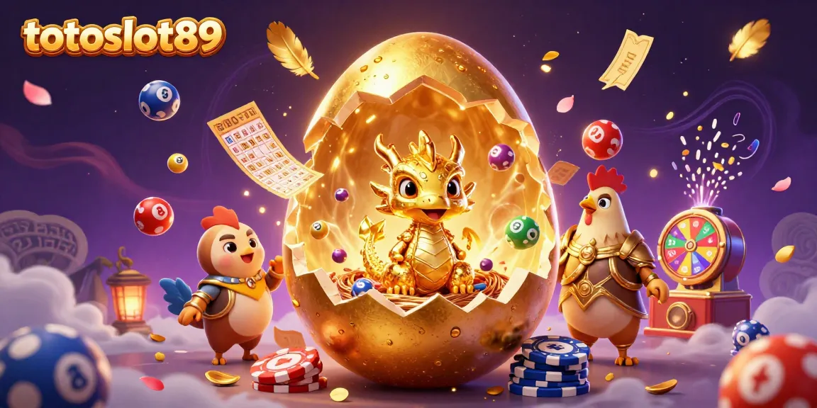 Play and win at totoslot89 with thrilling golden dragon gaming illustration.