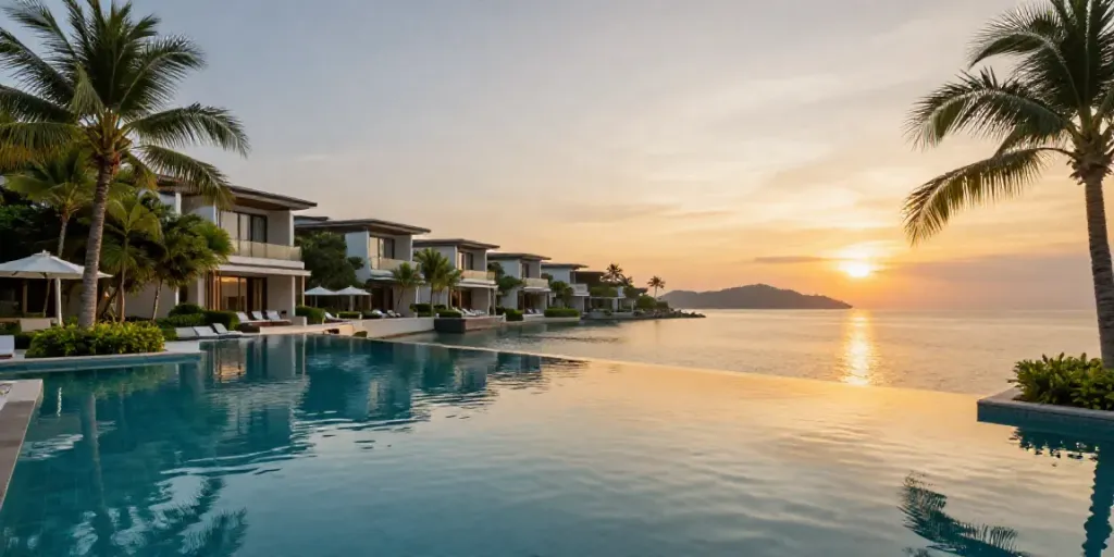 Lagoon view residences Phuket showcasing luxury condominiums amidst tropical paradise ideal for travel guide and tourism highlight.