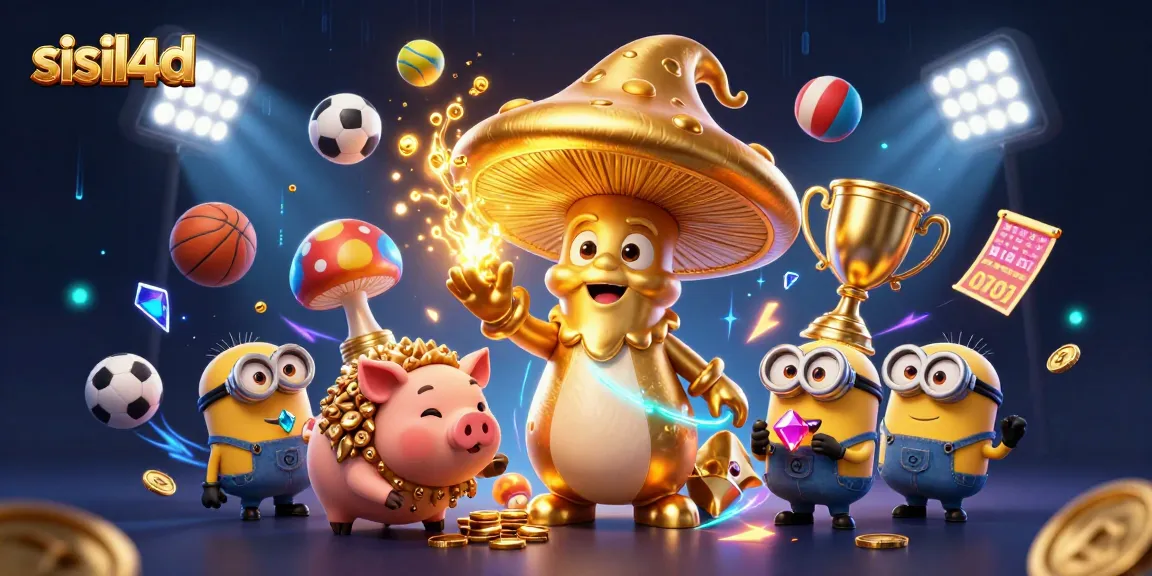 Experience sisil4d's vibrant energy with magical characters and dynamic sporting elements in a rich casino scene.