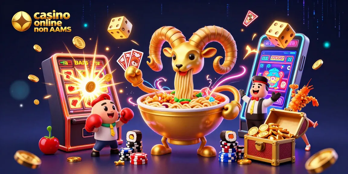 Scopri i vantaggi dei casino online non AAMS con un'illustrazione vivace e coinvolgente.
